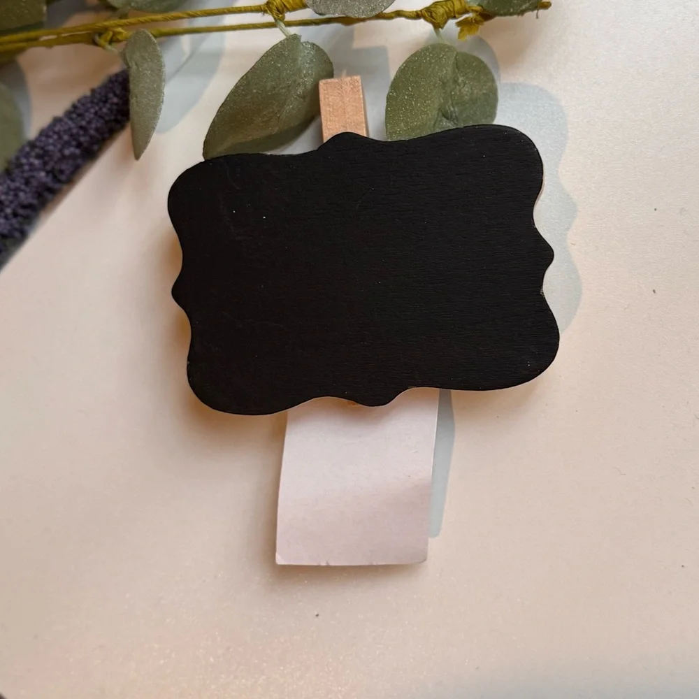 Black Chalkboard Clothespin Clip